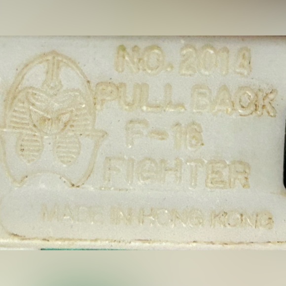 1980s Vintage Dyna Plane #2014 F-16 Fighter Jet USAF Teal Green Pull Back Die - Picture 5 of 5